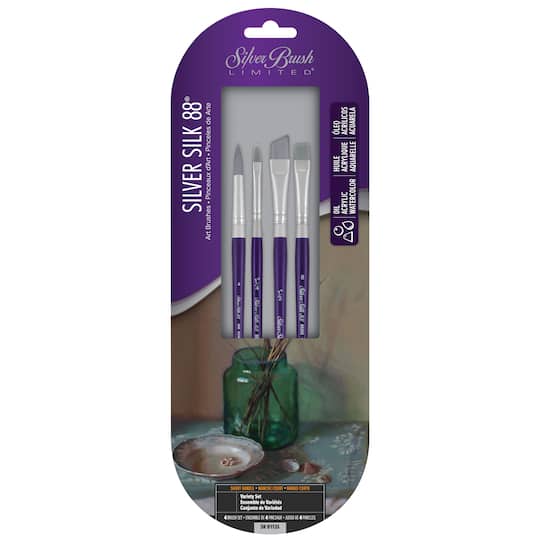 Silver Brush Limited&#xAE; Silver Silk 88&#xAE; Short Handle Variety Brush Set